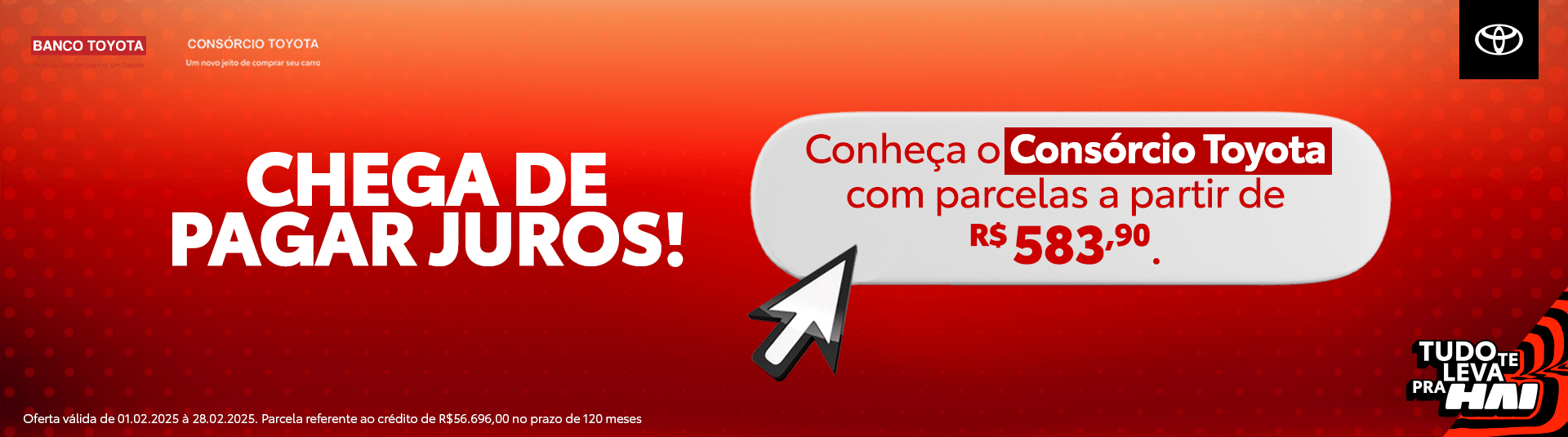 Oferta valida de 01/02/2025 a 28/02/2025. Parcela referente ao credito de 56.696,00 no prazo de 120 meses